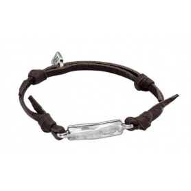 Bracelet One de50 Be Blinded leather and metal