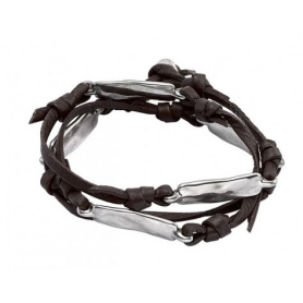 De50 By the nails leather and metal bracelet One man