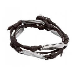 De50 By the nails leather and metal bracelet One man