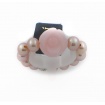 Ring Mimì in pearls with rose in pink Opal