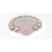 Anello Mimì elastica in perle con rosellina in opale rosa