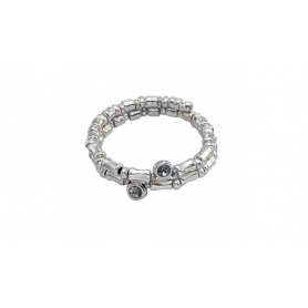 A steel and glass blue bracelet de50 Crystallized