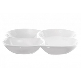 White Porcelain dish Banquet four compartments