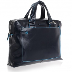 Piquadro laptop bag Briefcase blue leather-CA3335B2/Blue2
