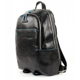 Black leather backpack Blue Square Piquadro-CA3214B2/N