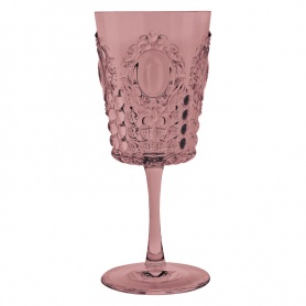 Baroque Wine Glass Antique Rock Rose Kisses Milan PZ6 &