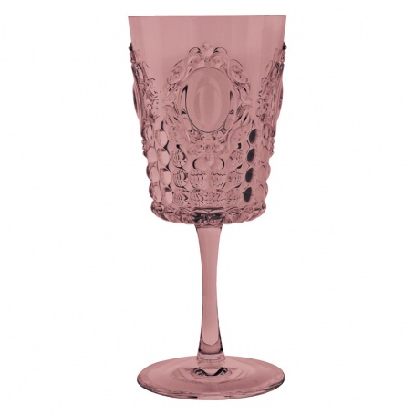Baroque Wine Glass Antique Rock Rose Kisses Milan PZ6 &