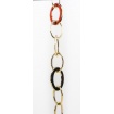 Gold-plated silver chain bracelet Phidias with enamel-B696/G