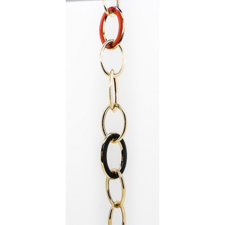 Gold-plated silver chain bracelet Phidias with enamel-B696/G