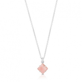 Silver Pink Opal Necklace Tous 613,634,510-Erma