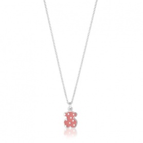 Necklace pink-glazed 612,634,630 Tous Bear Face