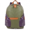 Piquadro backpack small green leather and fabric Coleos-CA3936OS/VE