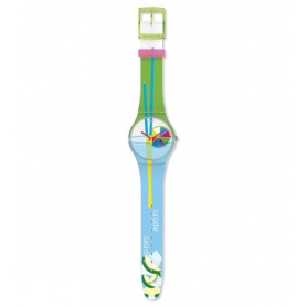 Clock Colors green and blue Swatch Beach Swing-SUOW124 Caipi