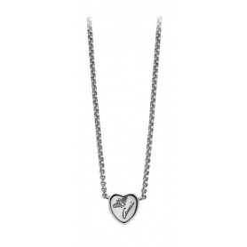 Gucci Flora heart silver necklace-YBB34195400100U