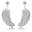 Engelrufer Flügel Ohrringe in Silber mit Zirkonen