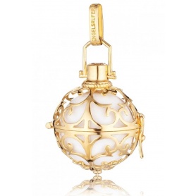 Big Engelsrufer pendant in silver gilt and white ball