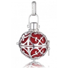 Big Engelsrufer pendant in silver and red ball-ER05L