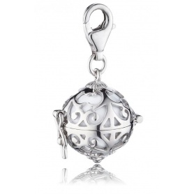 Engelsrufer mini pendant in silver with white ball-ERC-01
