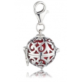 Engelsrufer mini pendant in silver with red ball-ERC-05