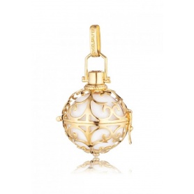 Small pendant Engelsrufer Golden silver with white ball-ER01GS