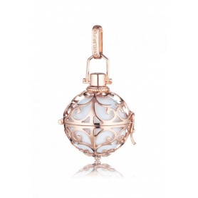 Small pendant Engelsrufer silver rose wine with white ball