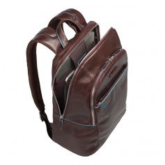 Brown leather backpack Blue Square Piquadro-CA3214B2/MO