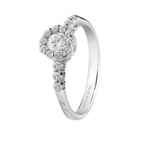 Ring Central diamond and Crown contour Salvini