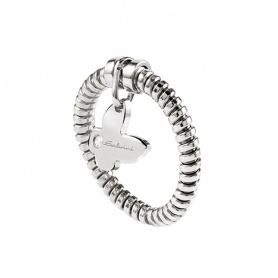 Butterfly pendant and ring Salvini Minimal Pop with diamond white gold
