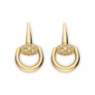 Earrings yellow gold and diamond Horsebit Gucci brown-YBD35702900100U
