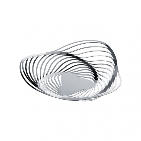 Alessi Trinity polished steel fruit bowl-ACO03