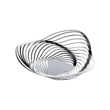 Alessi Trinity polished steel Basket-ACO02