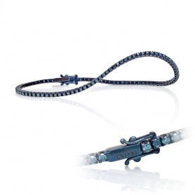 Crieri Blue Gold and Blue Diamond Tennis bracelet