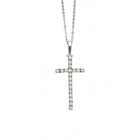 Crieri white gold and Diamond Cross Necklace