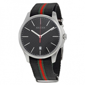 Gucci Uhr G-Timeless große schlanke schwarz-YA126321