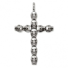 Thomas Sabo cross pendant with skulls - PE66000112