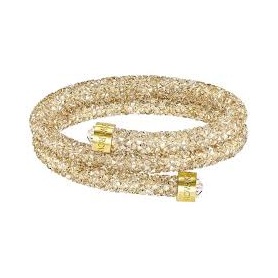 Swarovski Crystaldust bracciale doppio giro gold M