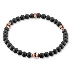 Thomas Sabo bracelet with Obsidian beads and silver components