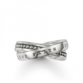 Thomas Sabo double ring with engraving