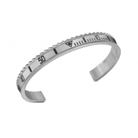 Polished steel bracelet white Speedometer