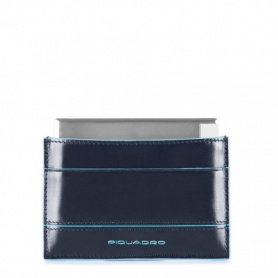 Piquadro Power bank with leather case Blue Square
