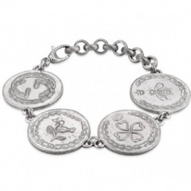 Bracciale Gucci Coin con monete ape in argento YBA4322179001