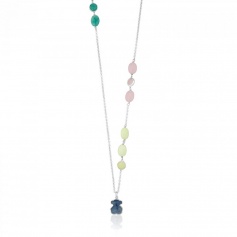 Neue Farbe Tous Halskette mit Edelsteinen - 615432570