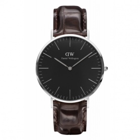  Daniel Wellington Yorker Uhr silber schwarz 40mm