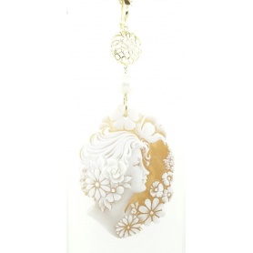 Italian Cameo pendant necklace with Cameo woman face