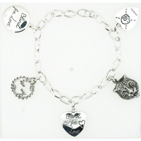 Gucci bracelet with 5 Charms Blind For Love and Ghost