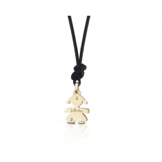 The mini yellow gold pendant necklace: the baby girl