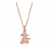The Bricciolei The Infant Baby pendant necklace gold and diamonds