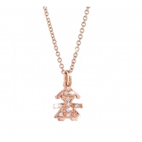 The Bricciolei The Infant Baby pendant necklace gold and diamonds