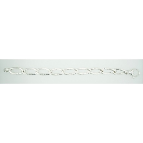 Bracciale catena Fidia intrecciato in argento satinato - B738/A