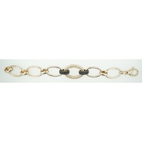 Rose zircon silver chain bracelet Phidias-C661/R